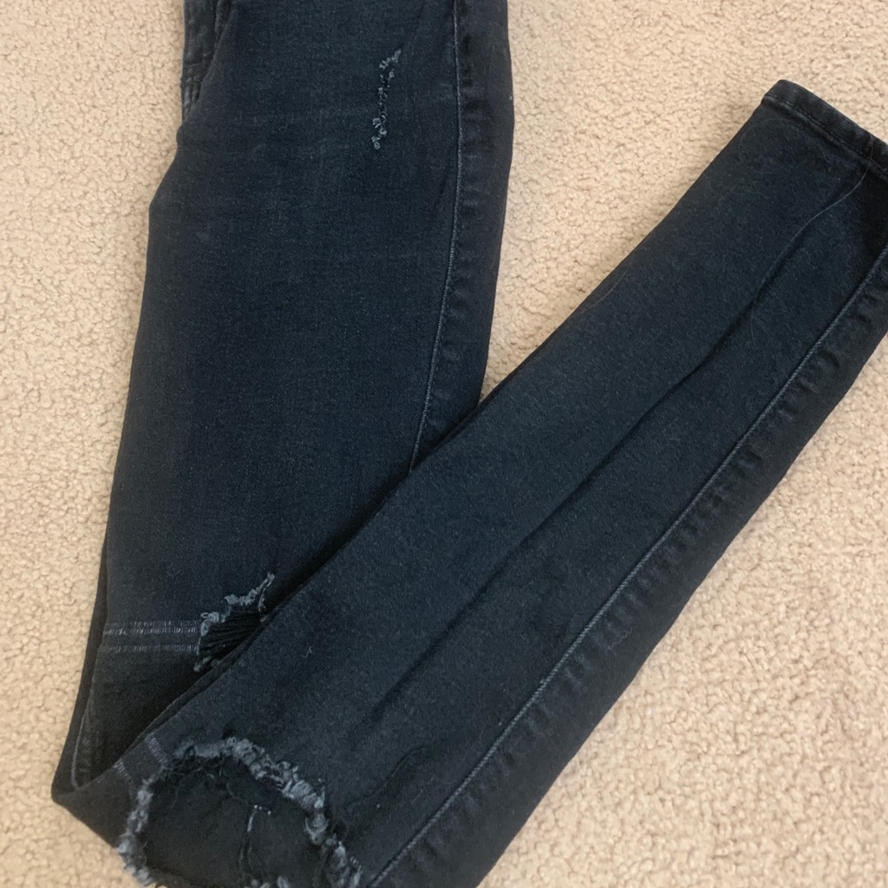 Black ripped Hollister Jeans